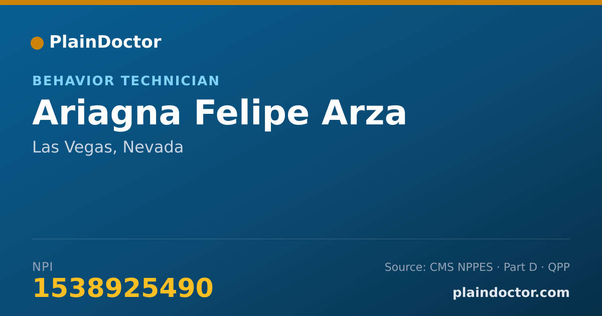 Shareable card for Ariagna Felipe Arza - Behavior Technician, Las Vegas, NV