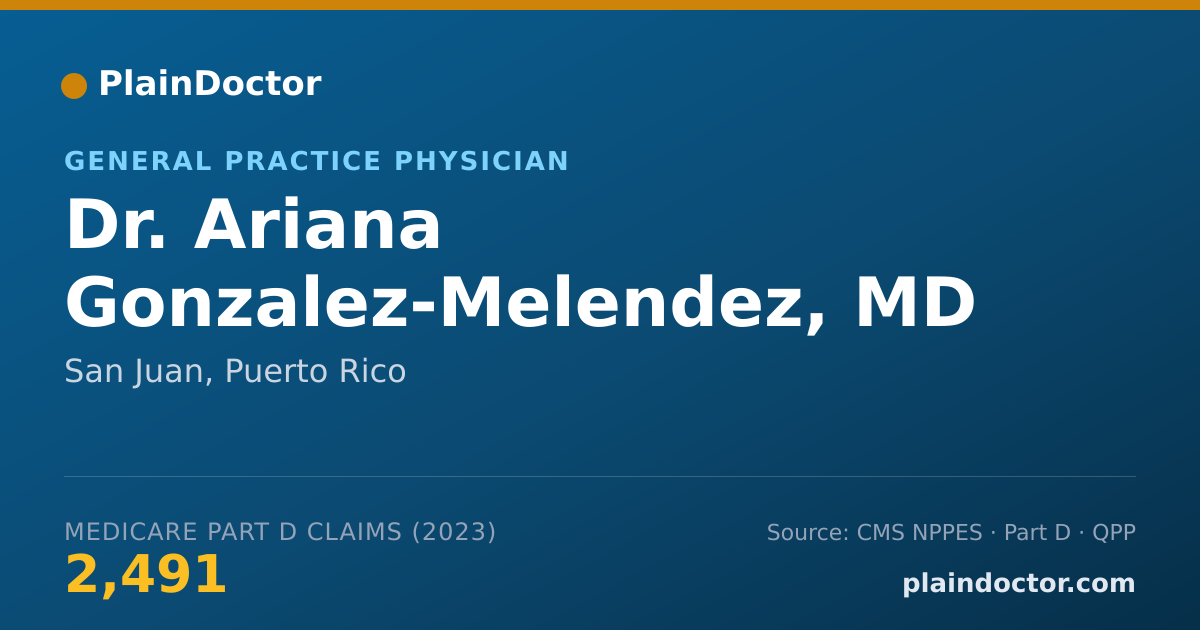 Shareable card for Ariana Gonzalez-Melendez, MD - General Practice Physician, San Juan, PR