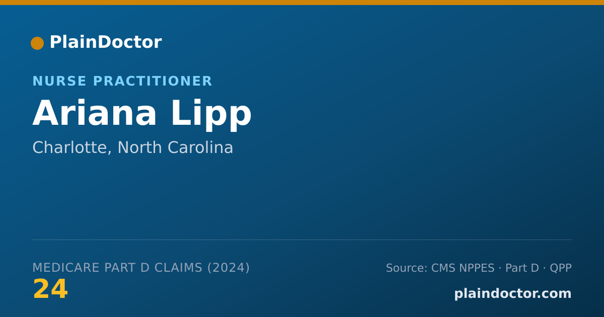 Shareable card for Ariana Lipp - Nurse Practitioner, Charlotte, NC