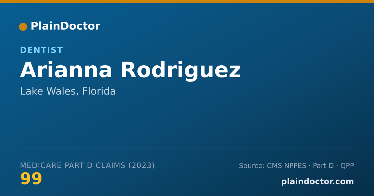 Shareable card for Arianna Rodriguez - Dentist, Lake Wales, FL