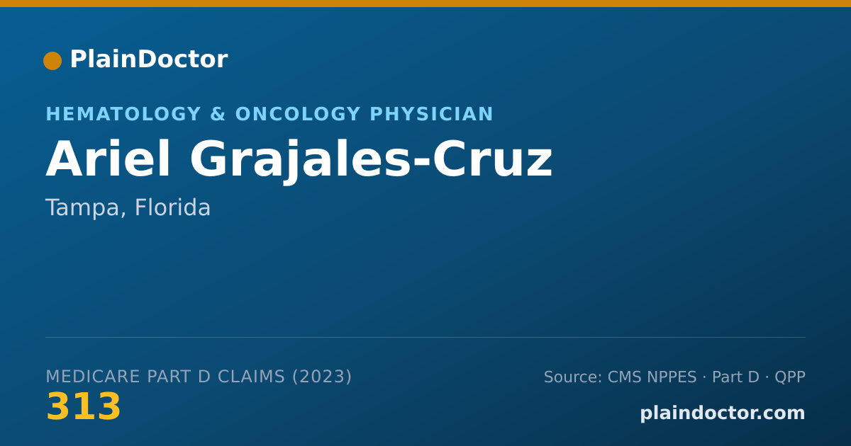 Shareable card for Ariel Grajales-Cruz - Hematology & Oncology Physician, Tampa, FL