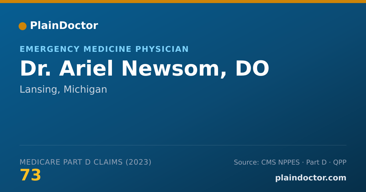Shareable card for Ariel Newsom, DO - Emergency Medicine Physician, Lansing, MI