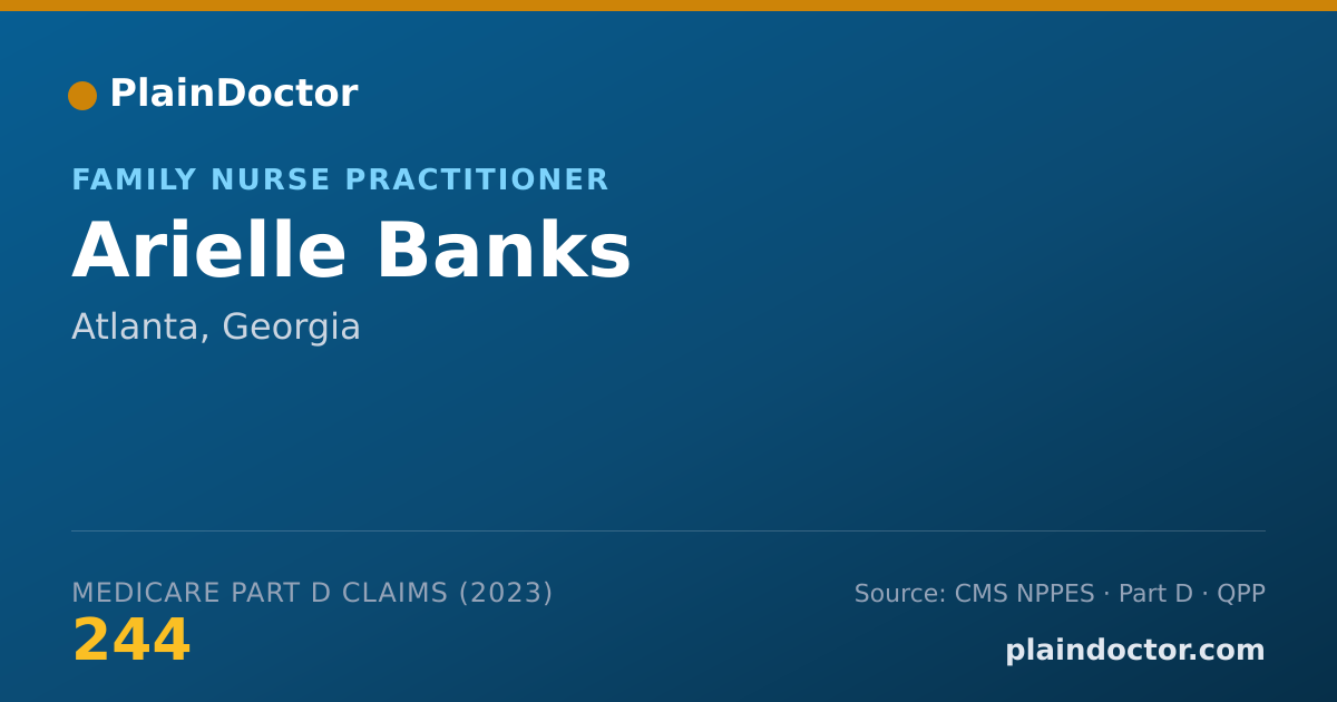 Shareable card for Arielle Banks - Family Nurse Practitioner, Atlanta, GA