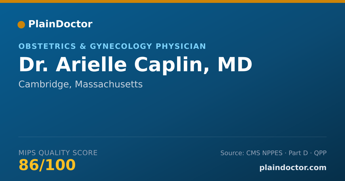 Shareable card for Arielle Caplin, MD - Obstetrics & Gynecology Physician, Cambridge, MA