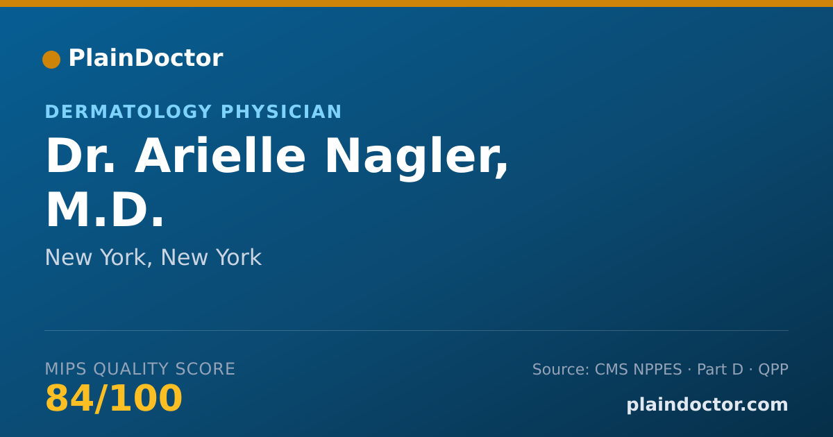 Shareable card for Arielle Nagler, M.D. - Dermatology Physician, New York, NY
