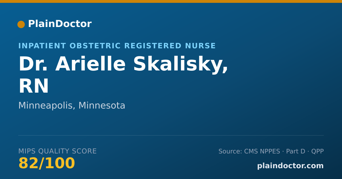 Shareable card for Arielle Skalisky, RN - Inpatient Obstetric Registered Nurse, Minneapolis, MN