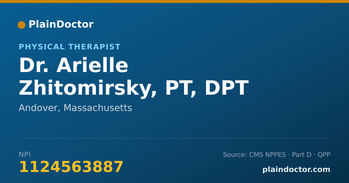 Shareable card for Arielle Zhitomirsky, PT, DPT - Physical Therapist, Andover, MA