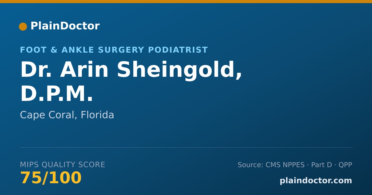 Shareable card for Arin Sheingold, D.P.M. - Foot & Ankle Surgery Podiatrist, Cape Coral, FL