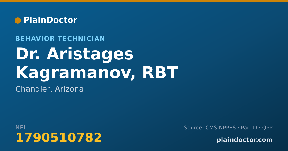 Shareable card for Aristages Kagramanov, RBT - Behavior Technician, Chandler, AZ