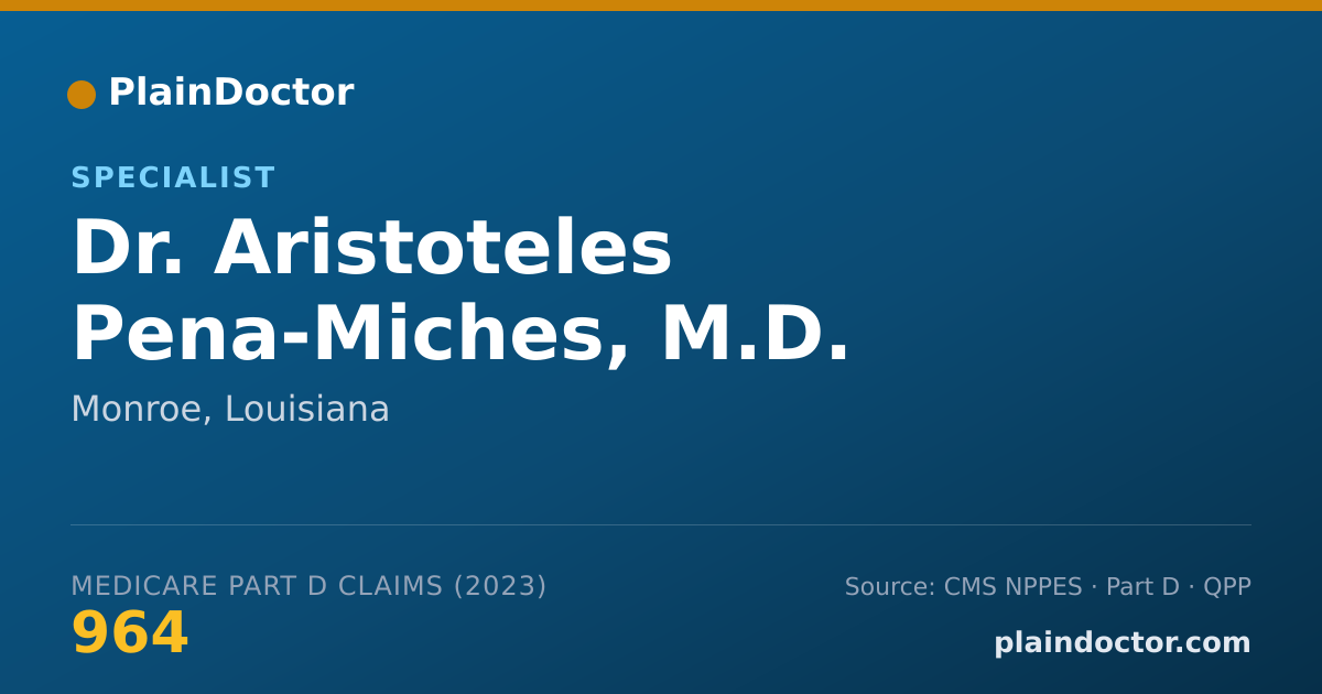 Shareable card for Aristoteles Pena-Miches, M.D. - Specialist, Monroe, LA