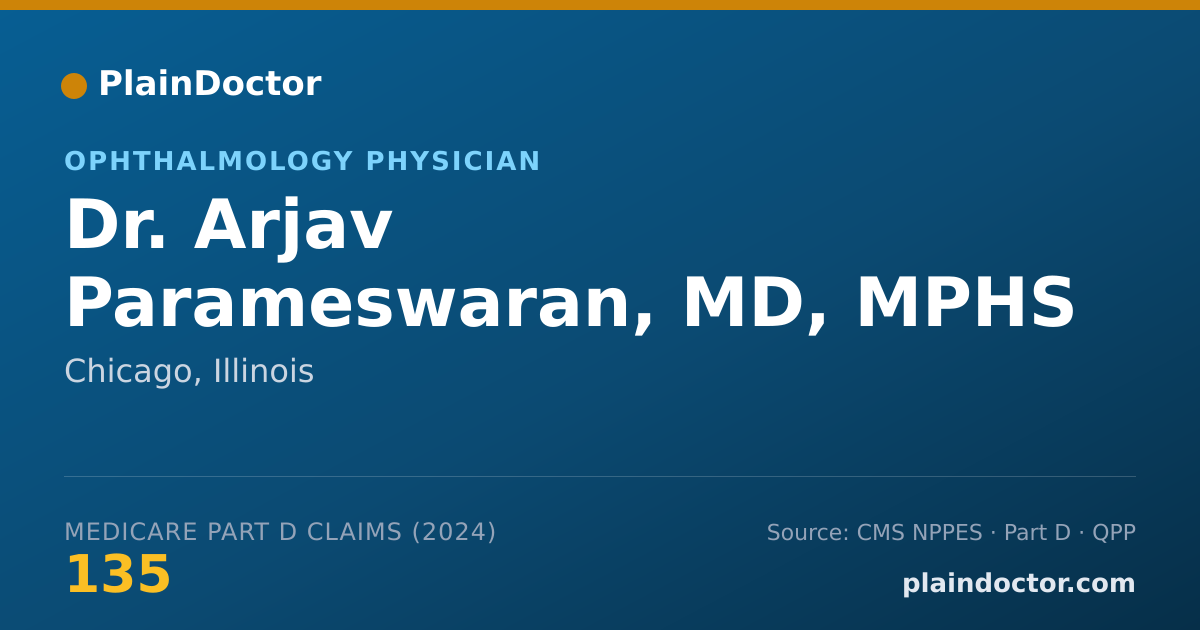 Shareable card for Arjav Parameswaran, MD, MPHS - Internal Medicine Physician, Chicago, IL