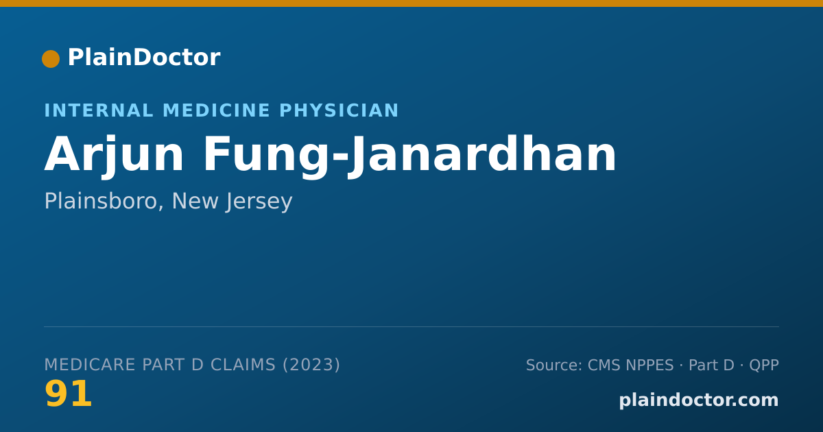 Shareable card for Arjun Fung-Janardhan - Internal Medicine Physician, Plainsboro, NJ