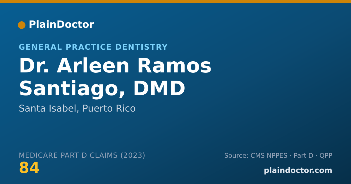 Shareable card for Arleen Ramos Santiago, DMD - General Practice Dentistry, Santa Isabel, PR
