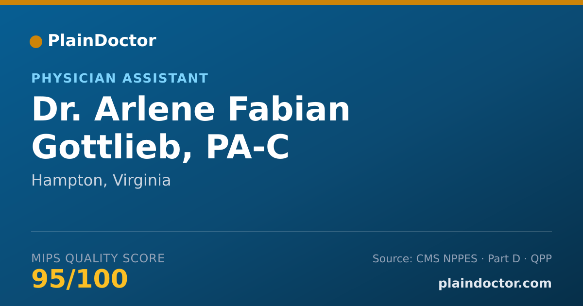 Shareable card for Arlene Fabian Gottlieb, PA-C - Physician Assistant, Hampton, VA