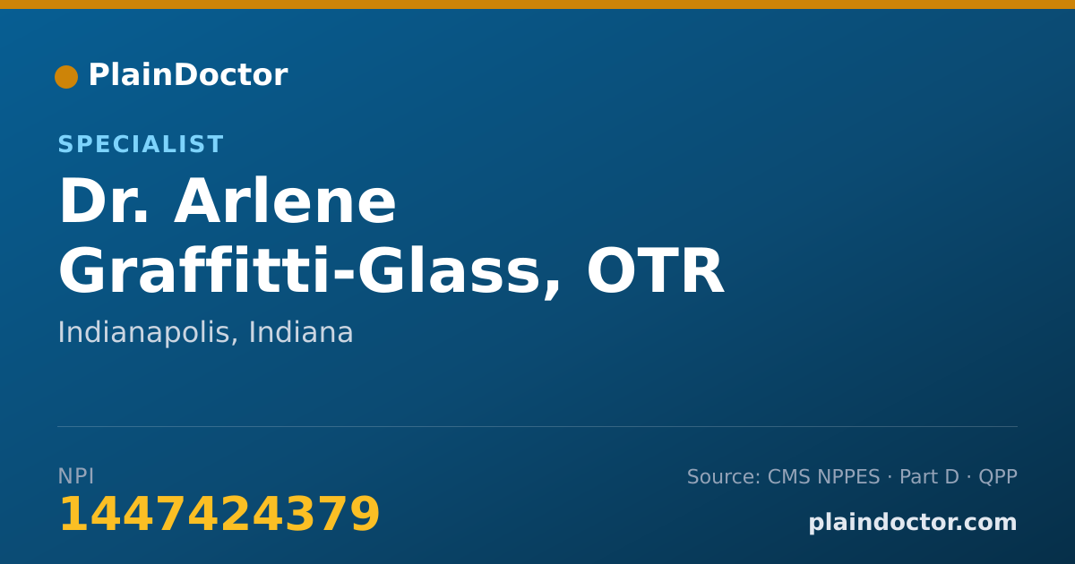 Shareable card for Arlene Graffitti-Glass, OTR - Specialist, Indianapolis, IN