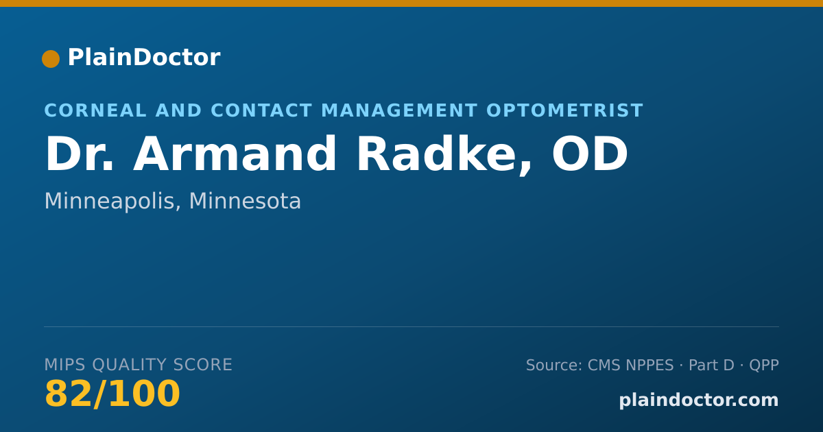 Shareable card for Armand Radke, OD - Corneal and Contact Management Optometrist, Minneapolis, MN