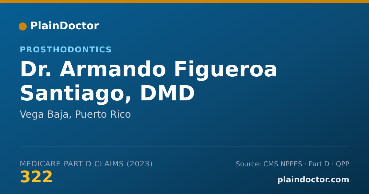 Shareable card for Armando Figueroa Santiago, DMD - Prosthodontics, Vega Baja, PR