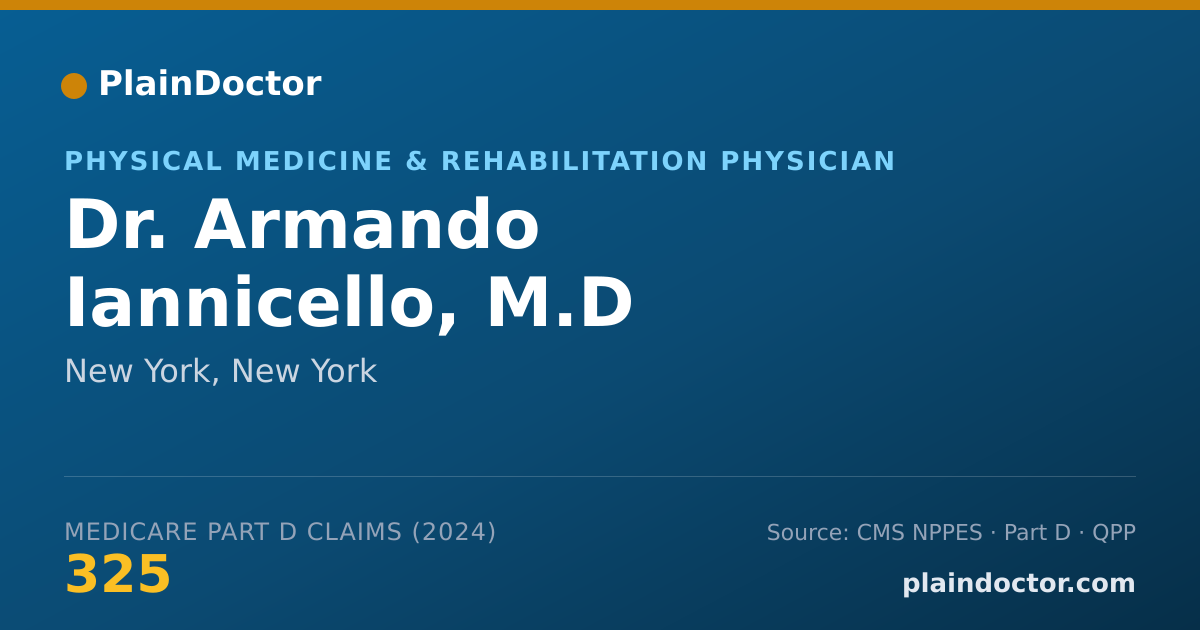Shareable card for Armando Iannicello, M.D - Physical Medicine & Rehabilitation Physician, New York, NY