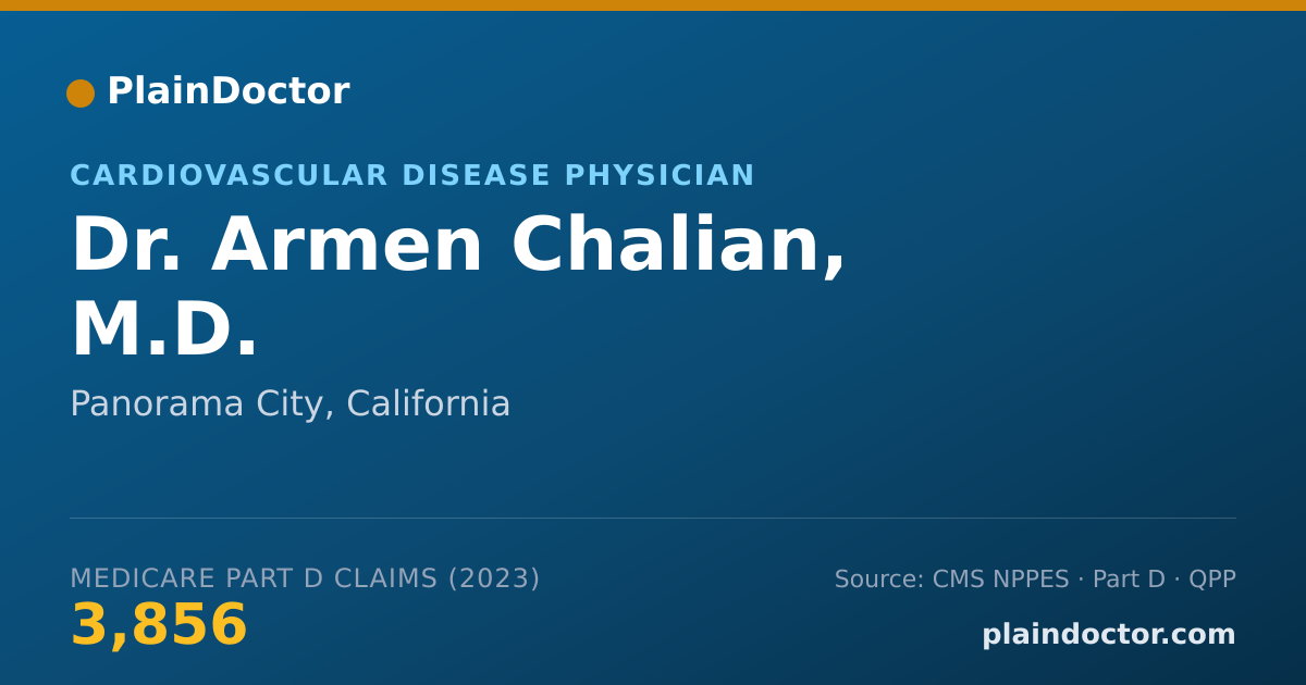 Shareable card for Armen Chalian, M.D. - Cardiovascular Disease Physician, Panorama City, CA