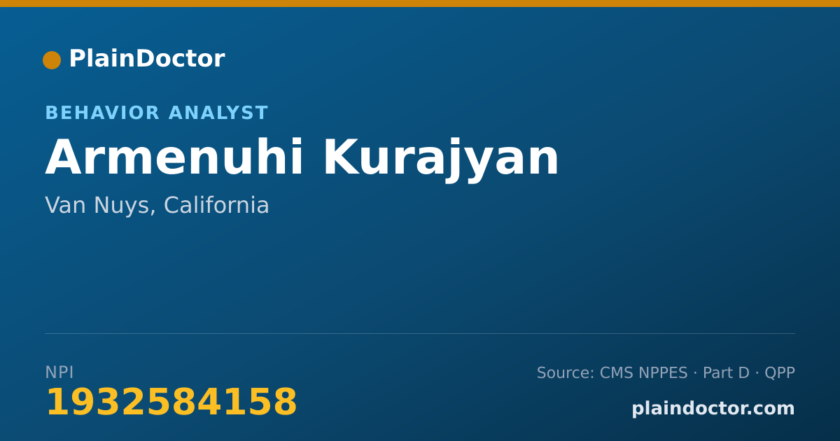 Shareable card for Armenuhi Kurajyan - Behavior Analyst, Van Nuys, CA