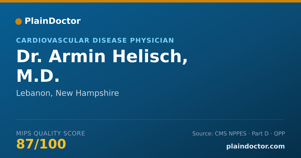 Shareable card for Armin Helisch, M.D. - Cardiovascular Disease Physician, Lebanon, NH