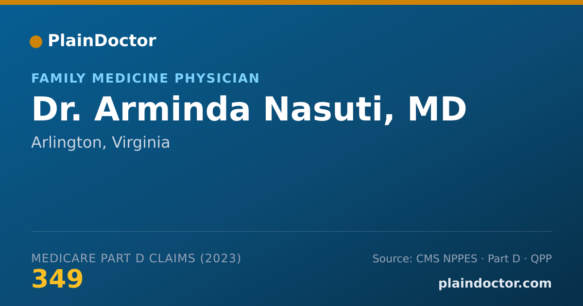 Shareable card for Arminda Nasuti, MD - Family Medicine Physician, Arlington, VA
