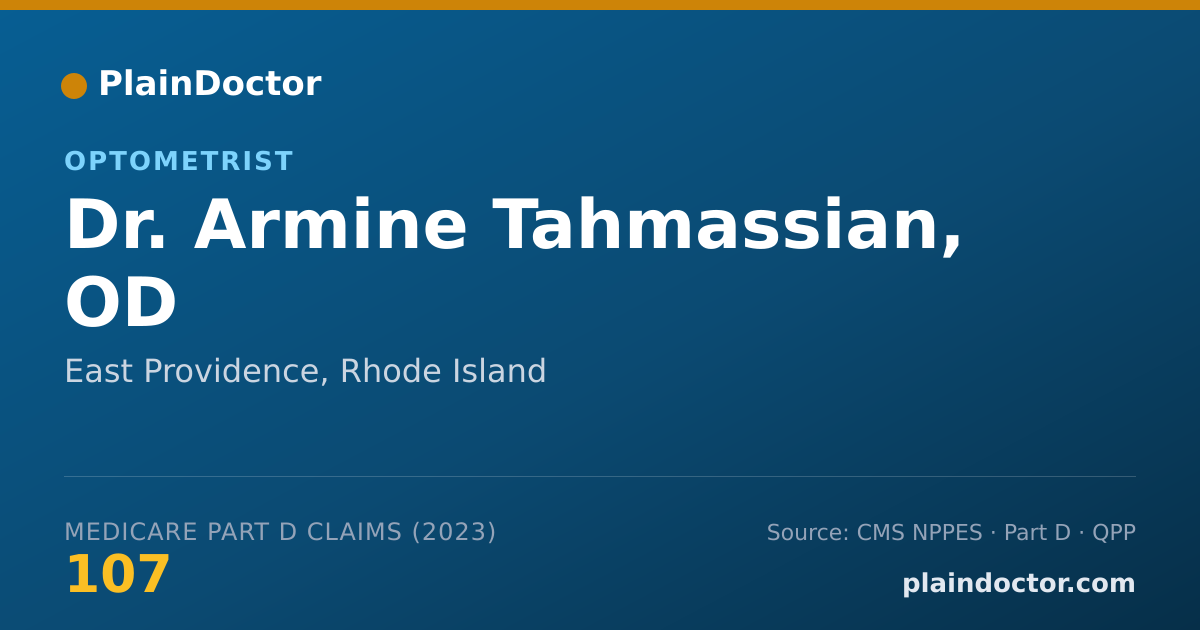 Shareable card for Armine Tahmassian, OD - Optometrist, East Providence, RI