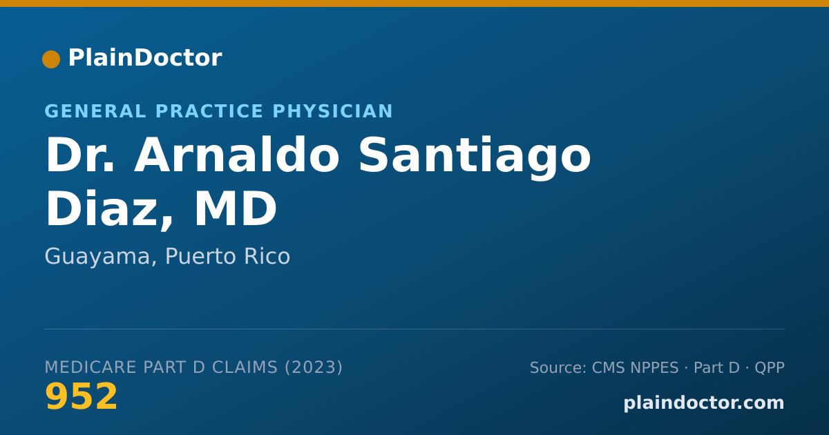 Shareable card for Arnaldo Santiago Diaz, MD - General Practice Physician, Guayama, PR