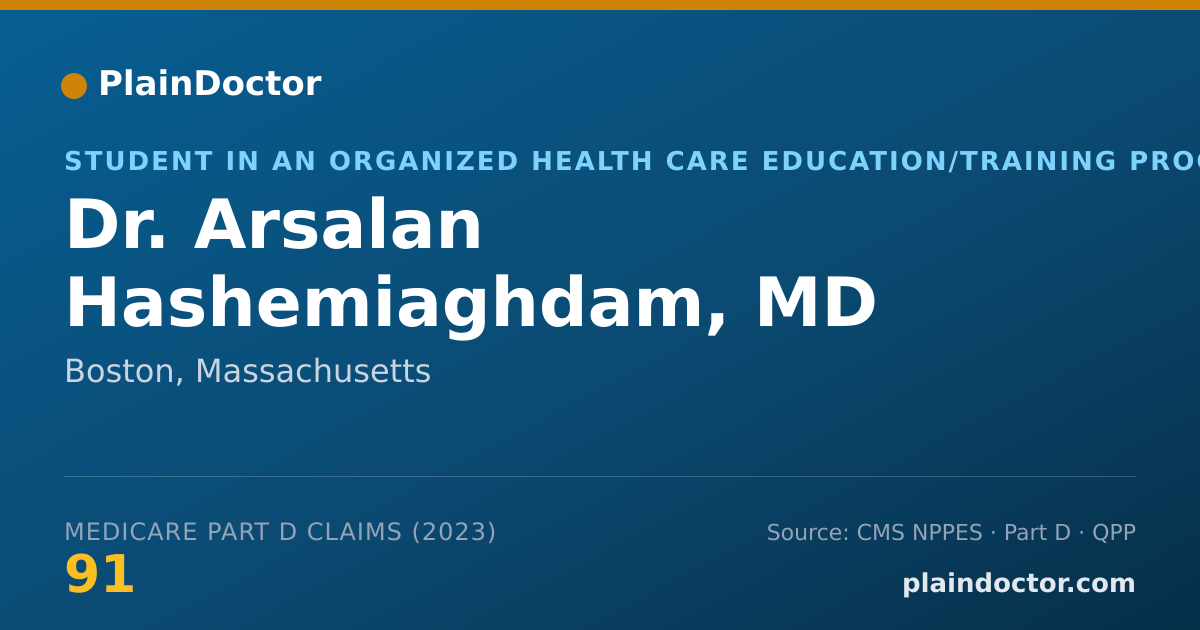 Shareable card for Arsalan Hashemiaghdam, MD - Student in an Organized Health Care Education/Training Program, Boston, MA