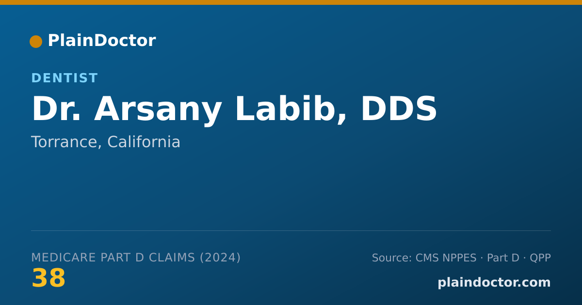 Shareable card for Arsany Labib, DDS - Dentist, Torrance, CA