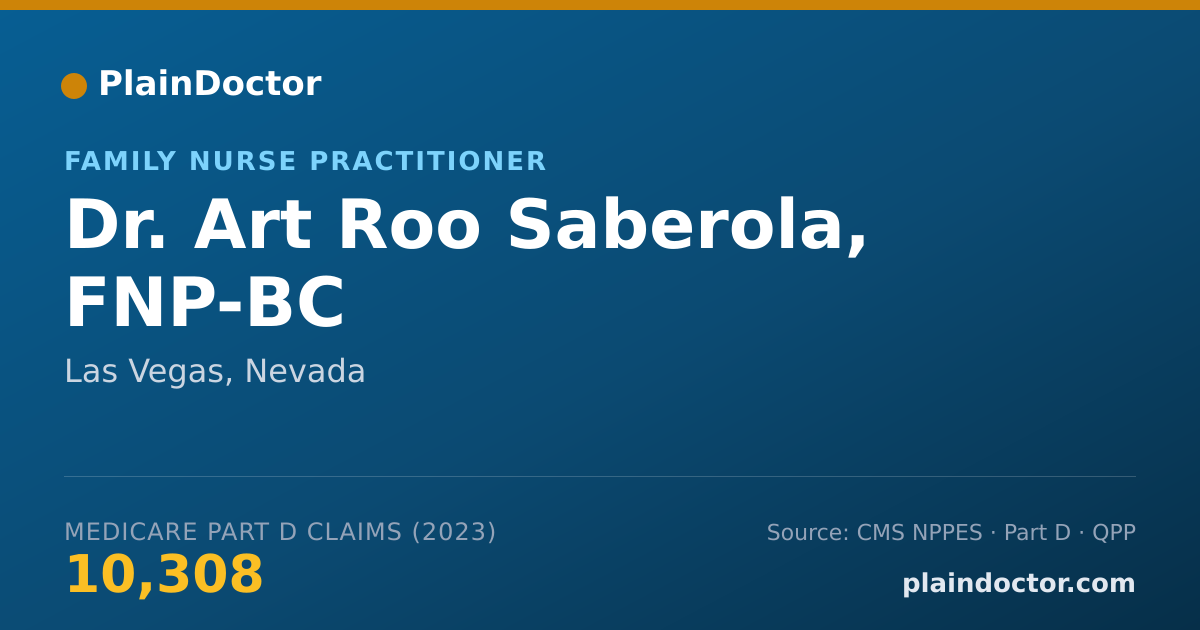 Shareable card for Art Roo Saberola, FNP-BC - Family Nurse Practitioner, Las Vegas, NV