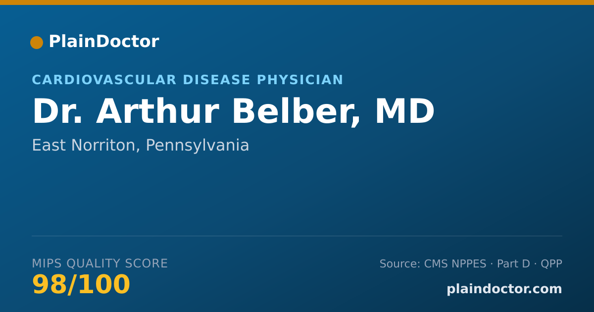 Shareable card for Arthur Belber, MD - Cardiovascular Disease Physician, East Norriton, PA