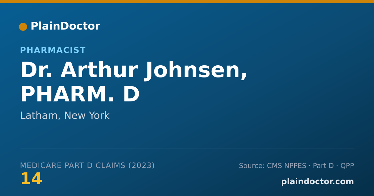 Shareable card for Arthur Johnsen, PHARM. D - Pharmacist, Latham, NY