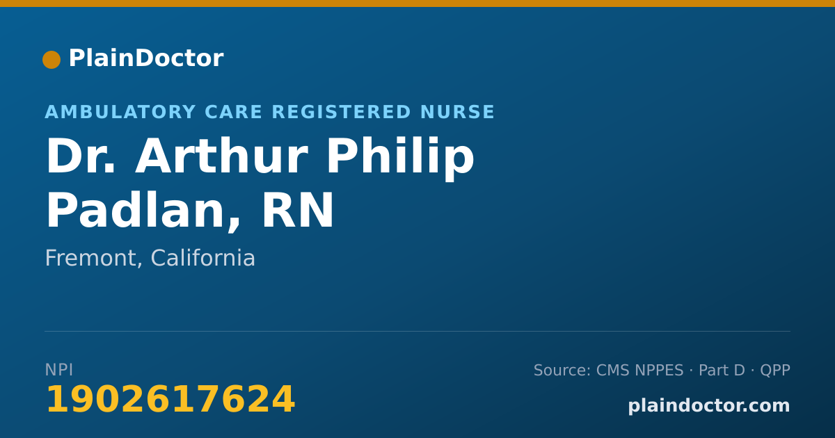 Shareable card for Arthur Philip Padlan, RN - Ambulatory Care Registered Nurse, Fremont, CA