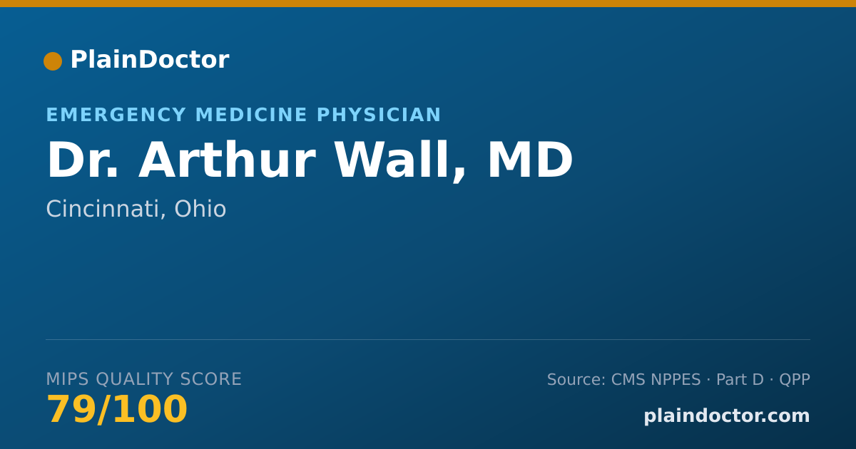 Shareable card for Arthur Wall, MD - Emergency Medicine Physician, Cincinnati, OH