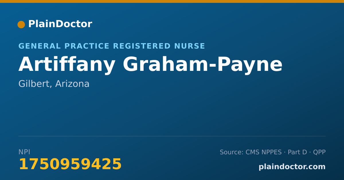 Shareable card for Artiffany Graham-Payne - General Practice Registered Nurse, Gilbert, AZ