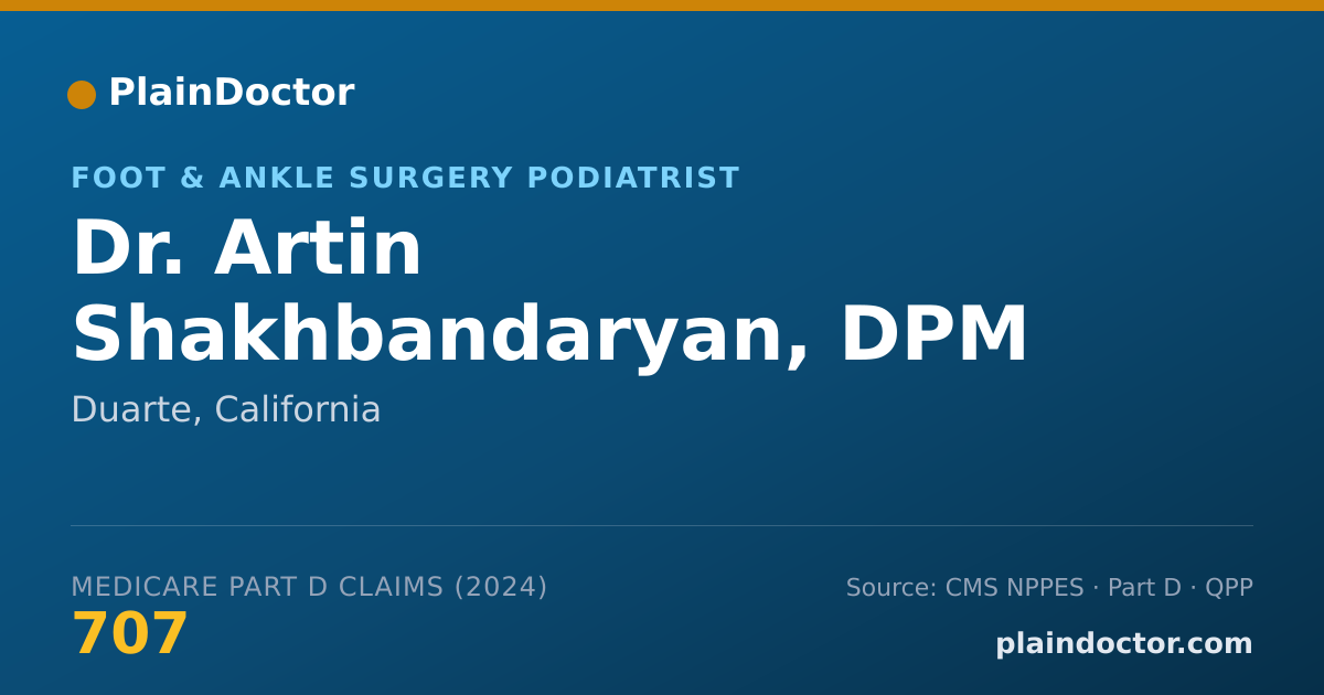 Shareable card for Artin Shakhbandaryan, DPM - Foot & Ankle Surgery Podiatrist, Los Angeles, CA