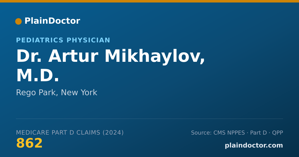 Shareable card for Artur Mikhaylov, M.D. - Pediatrics Physician, Rego Park, NY