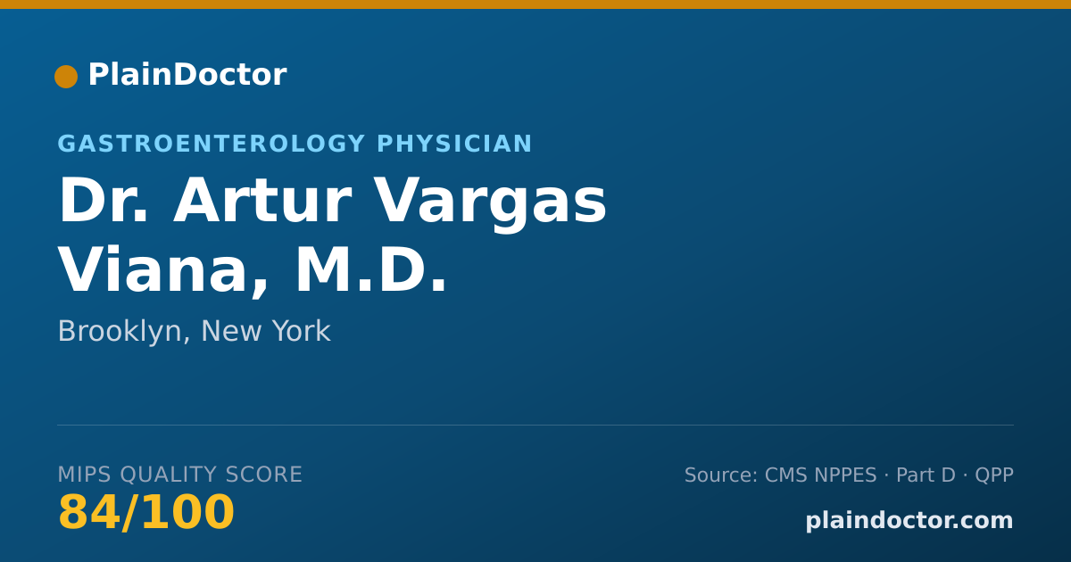 Shareable card for Artur Vargas Viana, M.D. - Gastroenterology Physician, Brooklyn, NY