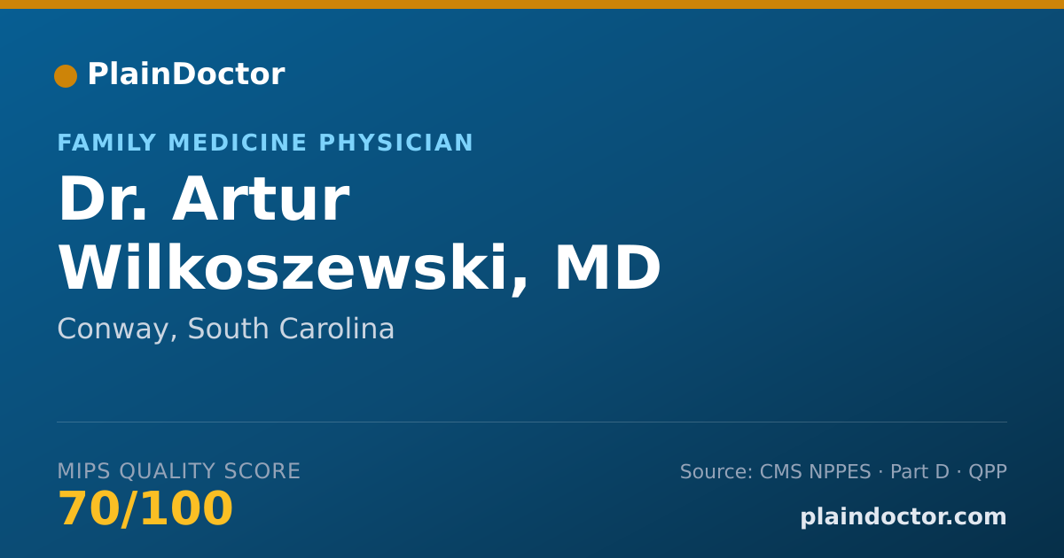 Shareable card for Artur Wilkoszewski, MD - Family Medicine Physician, Conway, SC