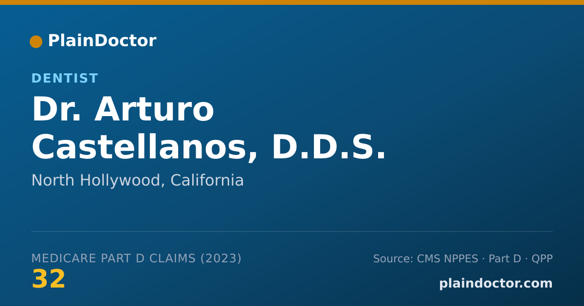 Shareable card for Arturo Castellanos, D.D.S. - Dentist, North Hollywood, CA
