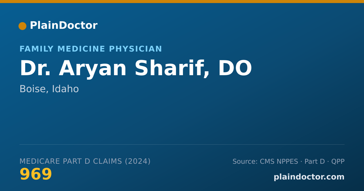 Shareable card for Aryan Sharif, DO - Student in an Organized Health Care Education/Training Program, Boise, ID