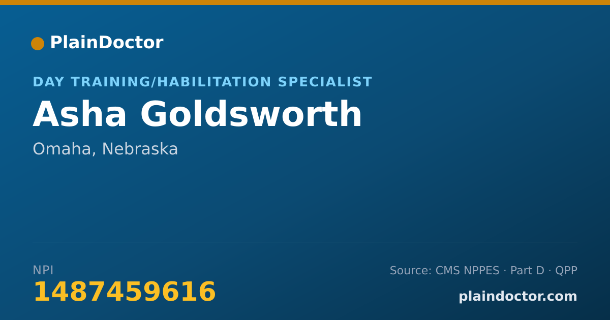 Shareable card for Asha Goldsworth - Day Training/Habilitation Specialist, Omaha, NE