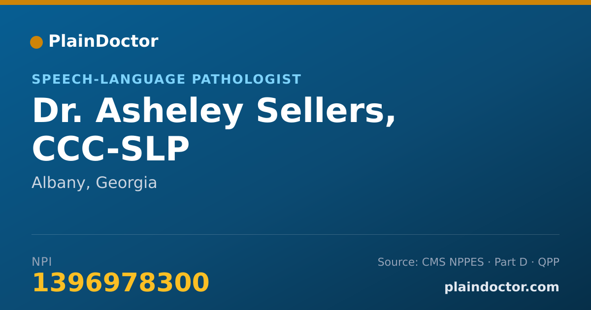 Shareable card for Asheley Sellers, CCC-SLP - Speech-Language Pathologist, Albany, GA