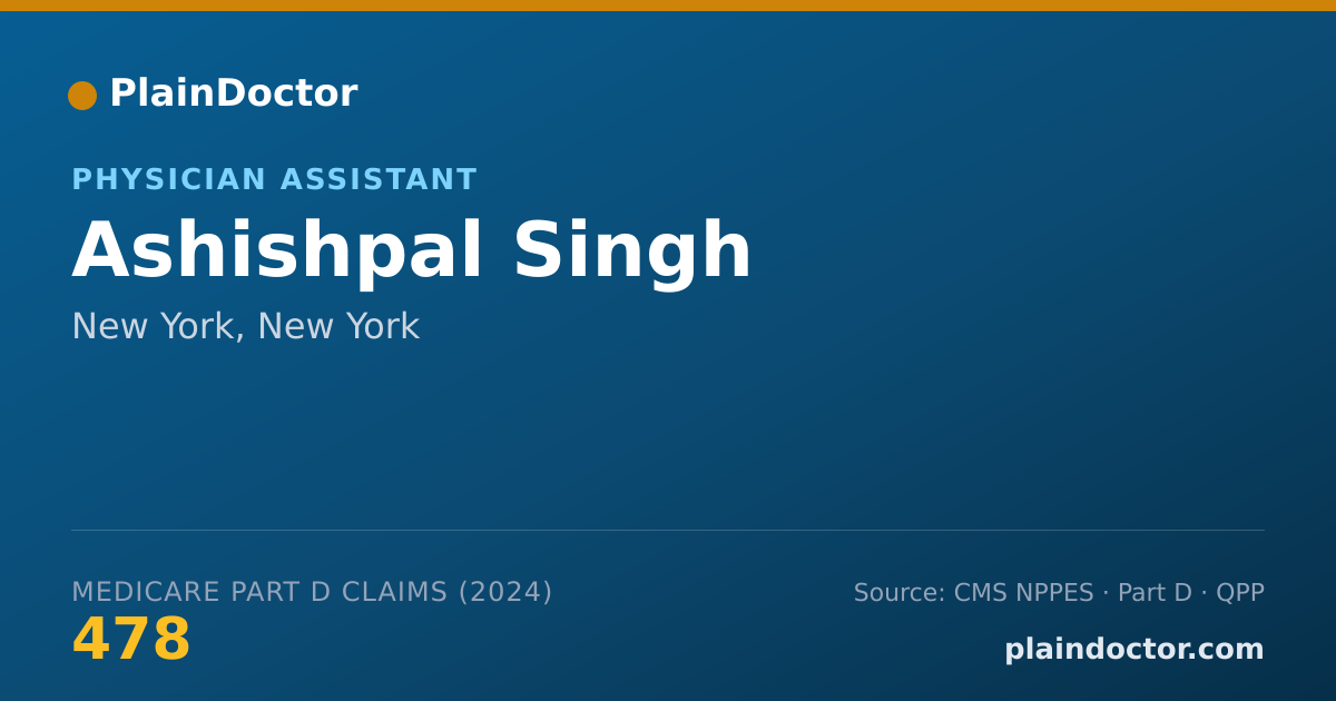 Shareable card for Ashishpal Singh - Physician Assistant, New York, NY
