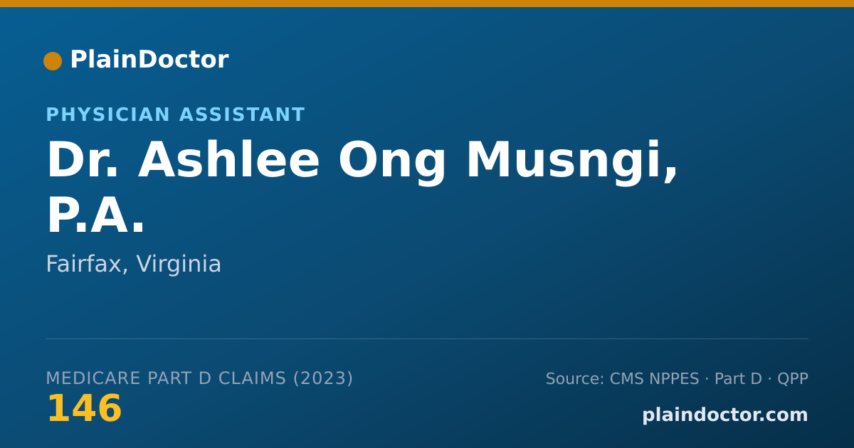 Shareable card for Ashlee Ong Musngi, P.A. - Physician Assistant, Fairfax, VA