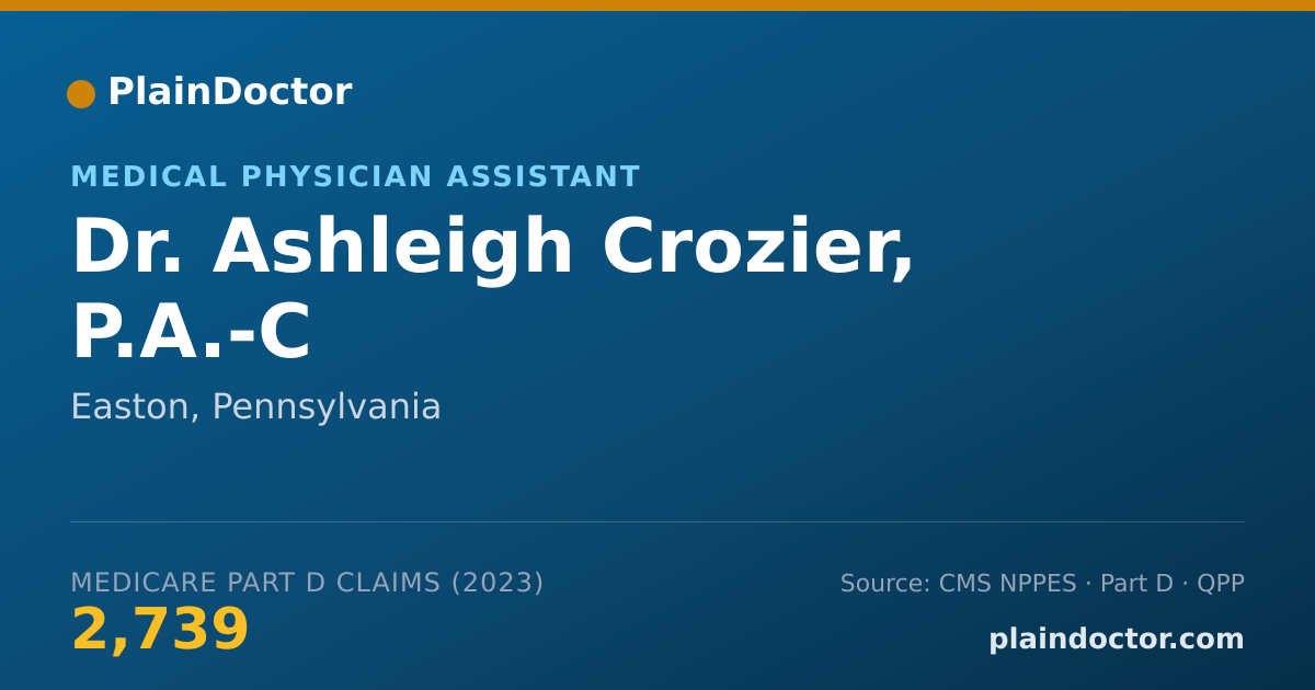 Shareable card for Ashleigh Crozier, P.A.-C - Medical Physician Assistant, Easton, PA