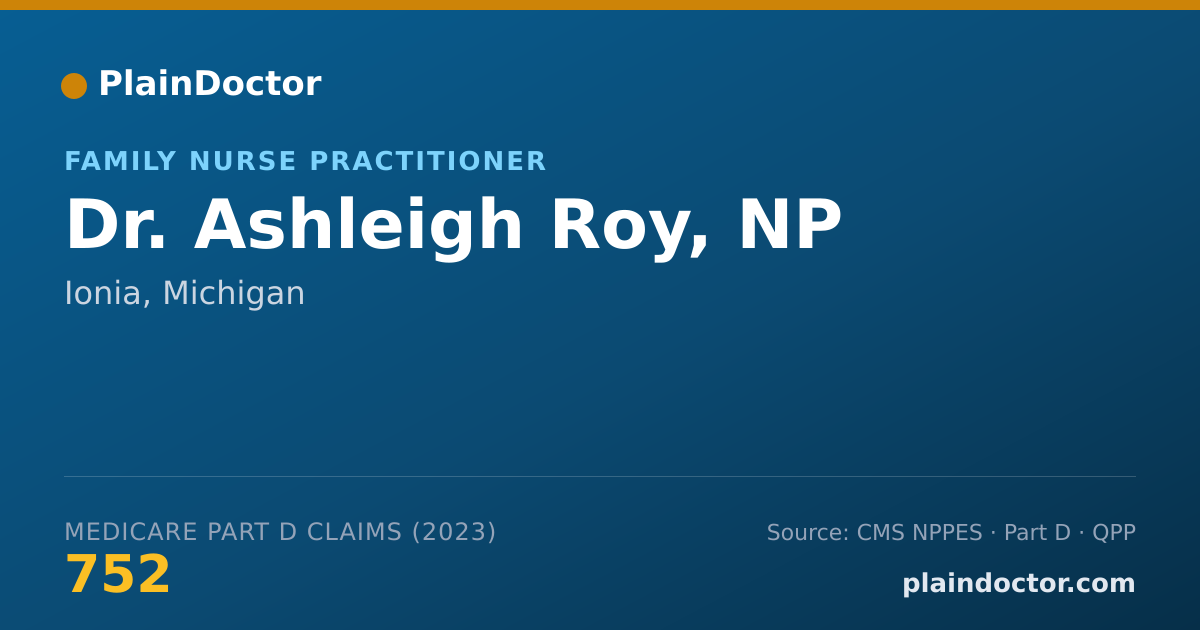 Shareable card for Ashleigh Roy, NP - Family Nurse Practitioner, Ionia, MI