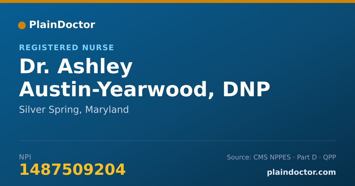 Shareable card for Ashley Austin-Yearwood, DNP - Registered Nurse, Silver Spring, MD