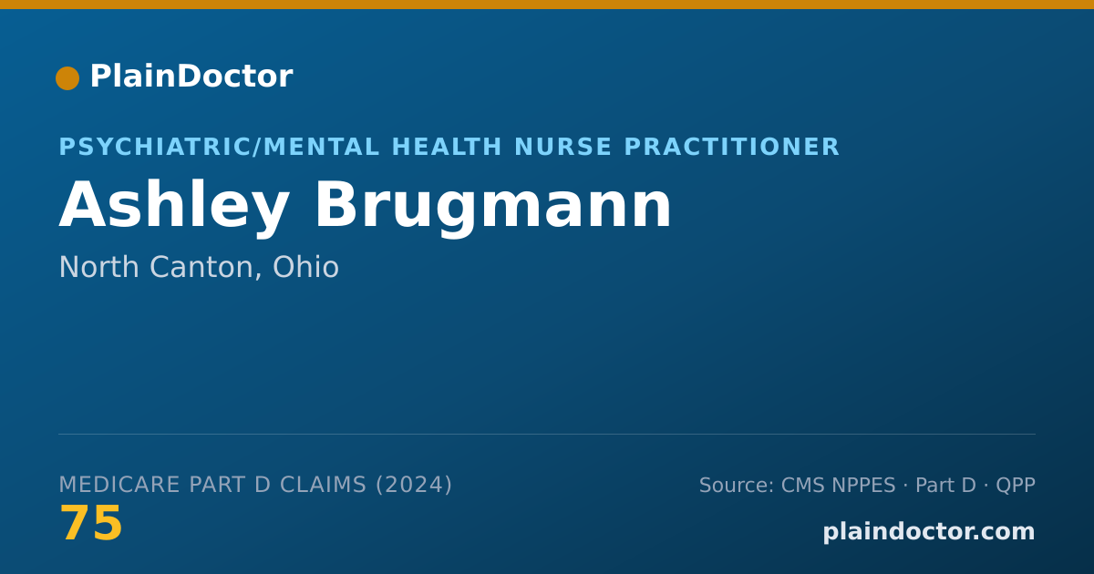 Shareable card for Ashley Brugmann - Psychiatric/Mental Health Nurse Practitioner, North Canton, OH